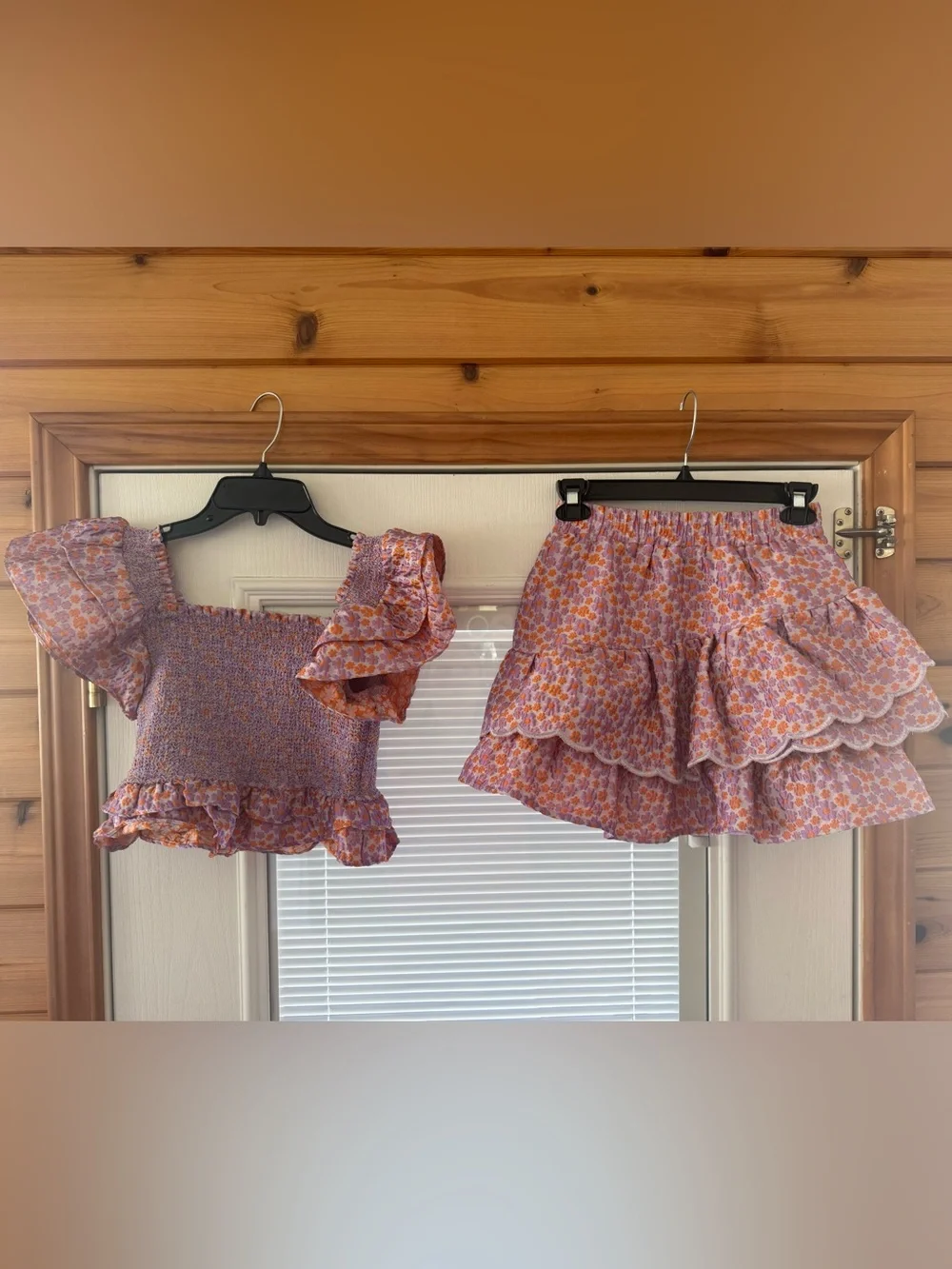 Buddy Love Matching Set with Lavender/Orange Floral